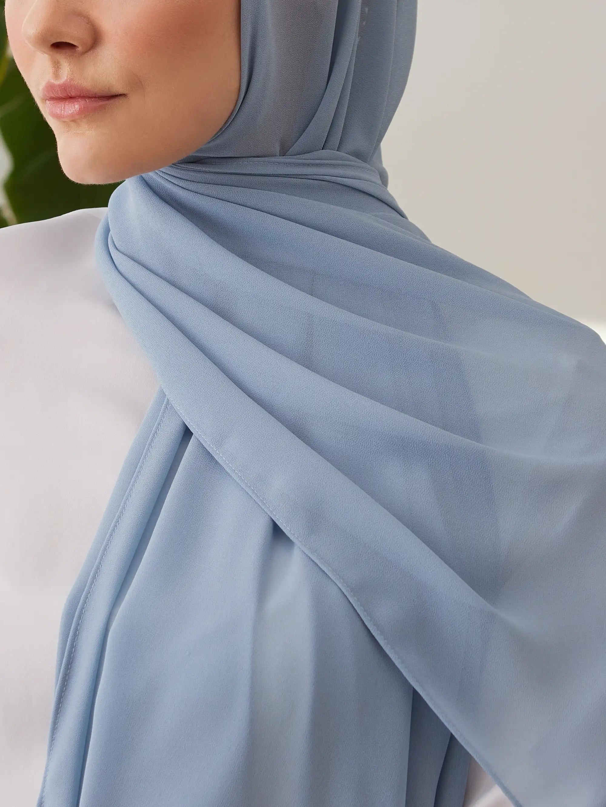 Deluxe Chiffon Hijab - Cloud Blue