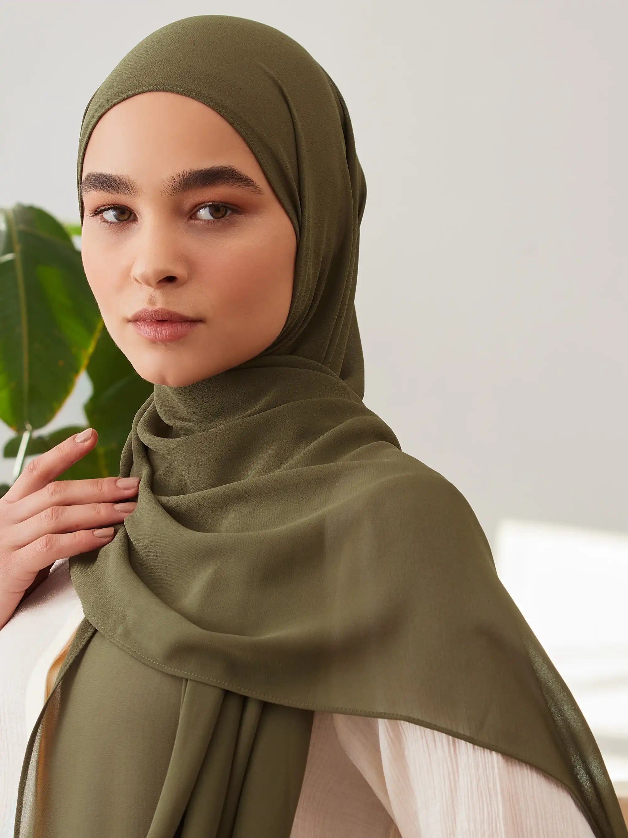 Deluxe Chiffon Hijab - Olive