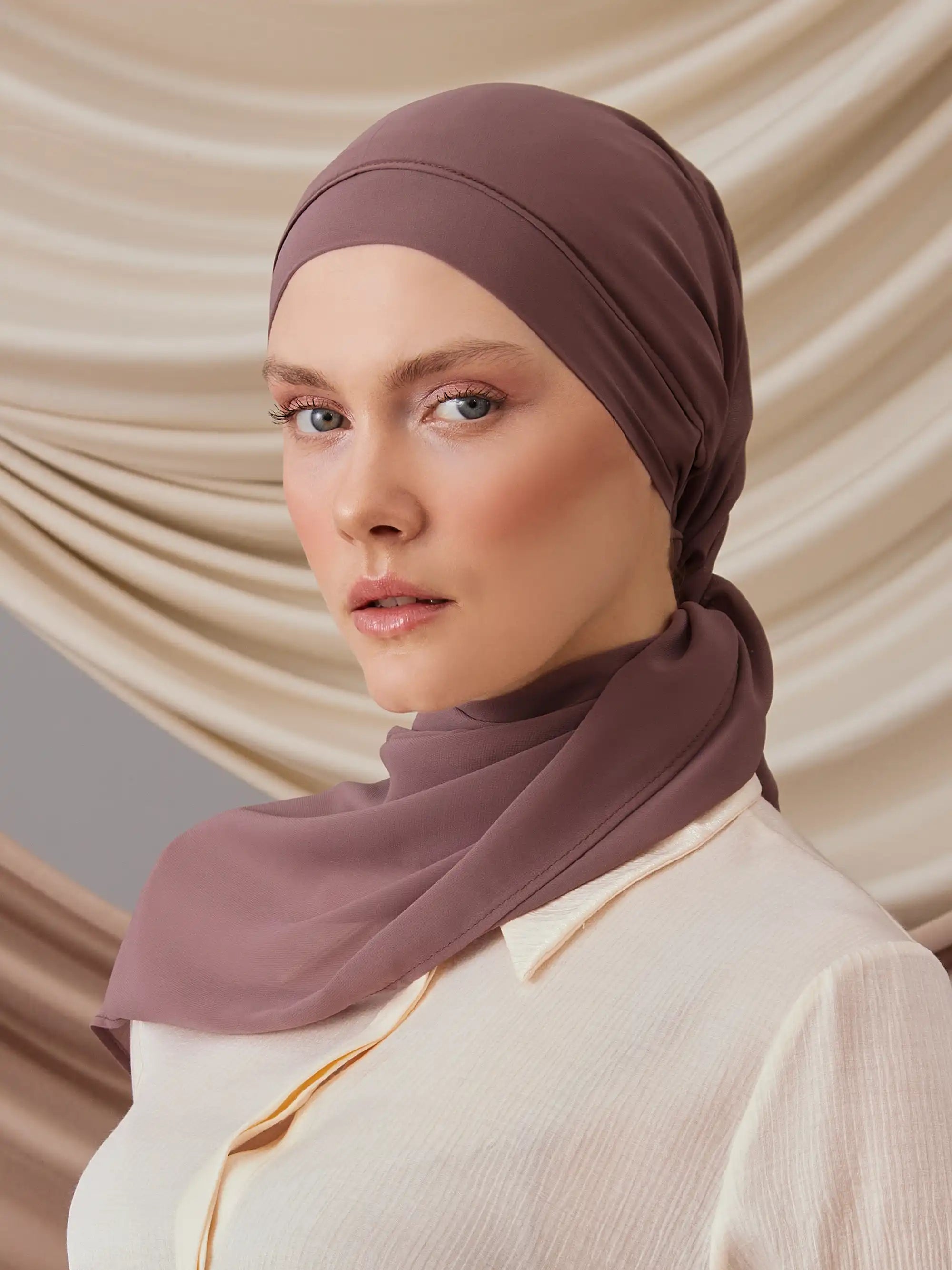 Instant Chiffon Hijab Rose Taupe - Main Image