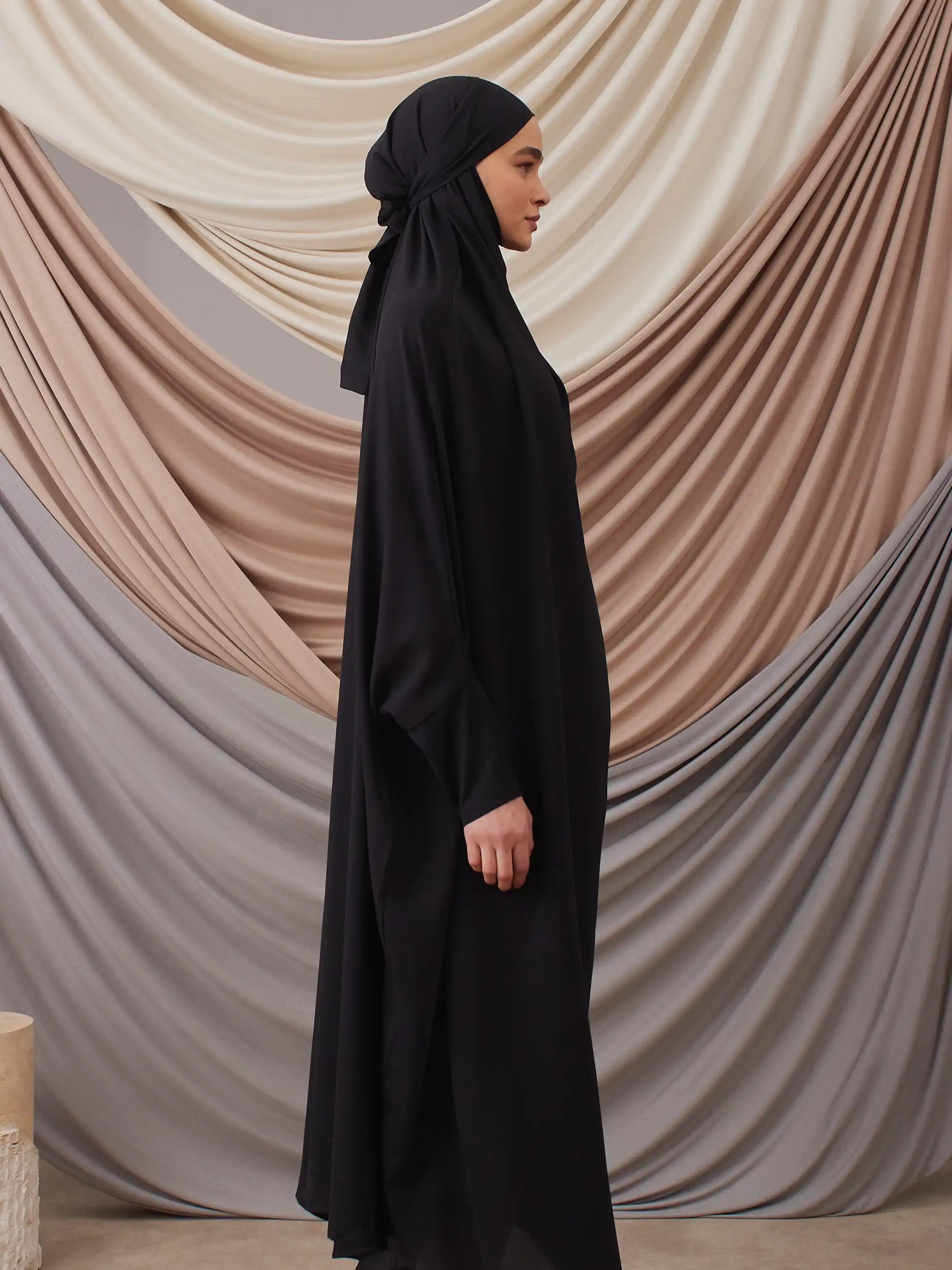 Tie Back Prayer Dress - Black