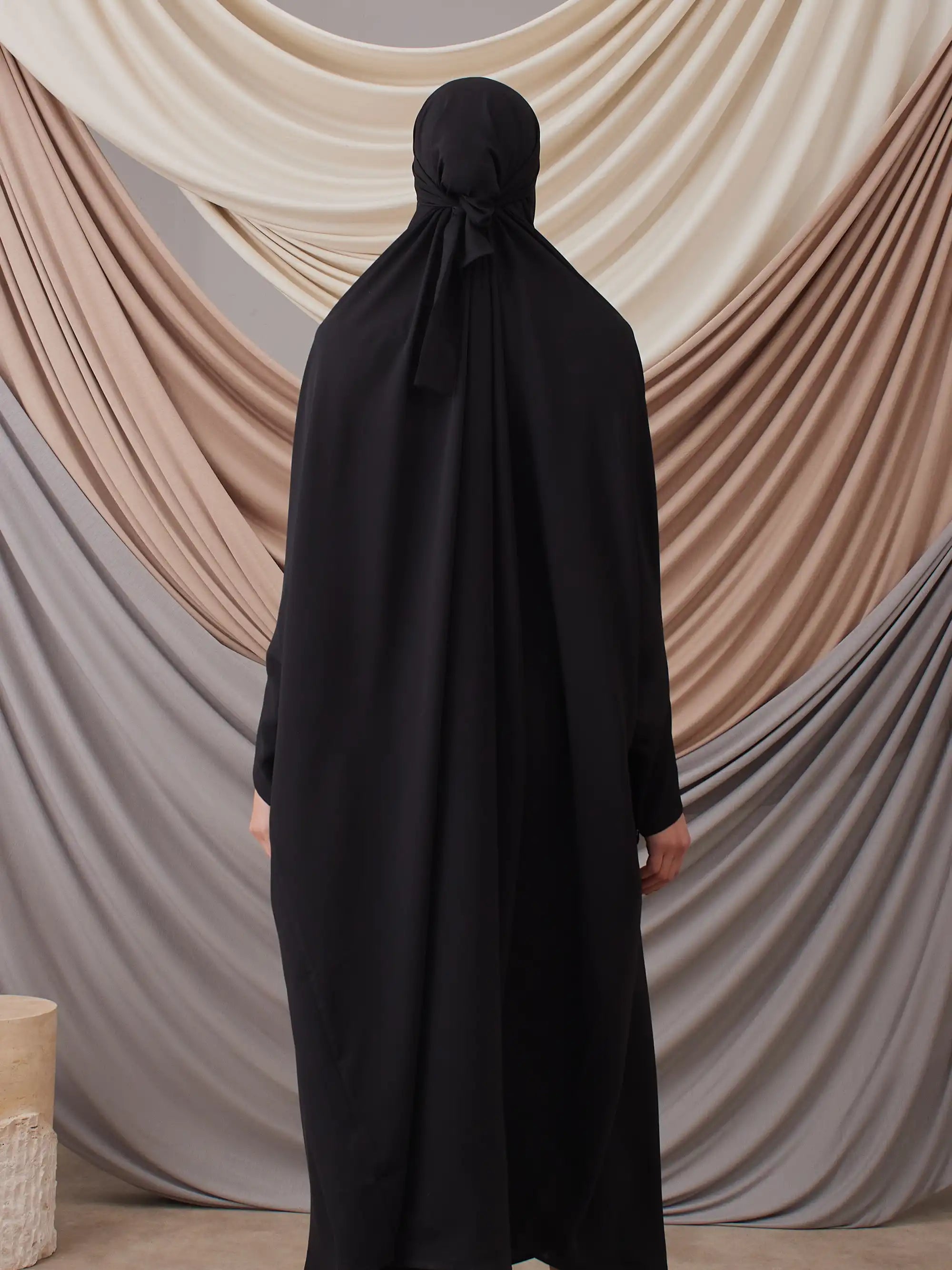 Tie Back Prayer Dress - Black