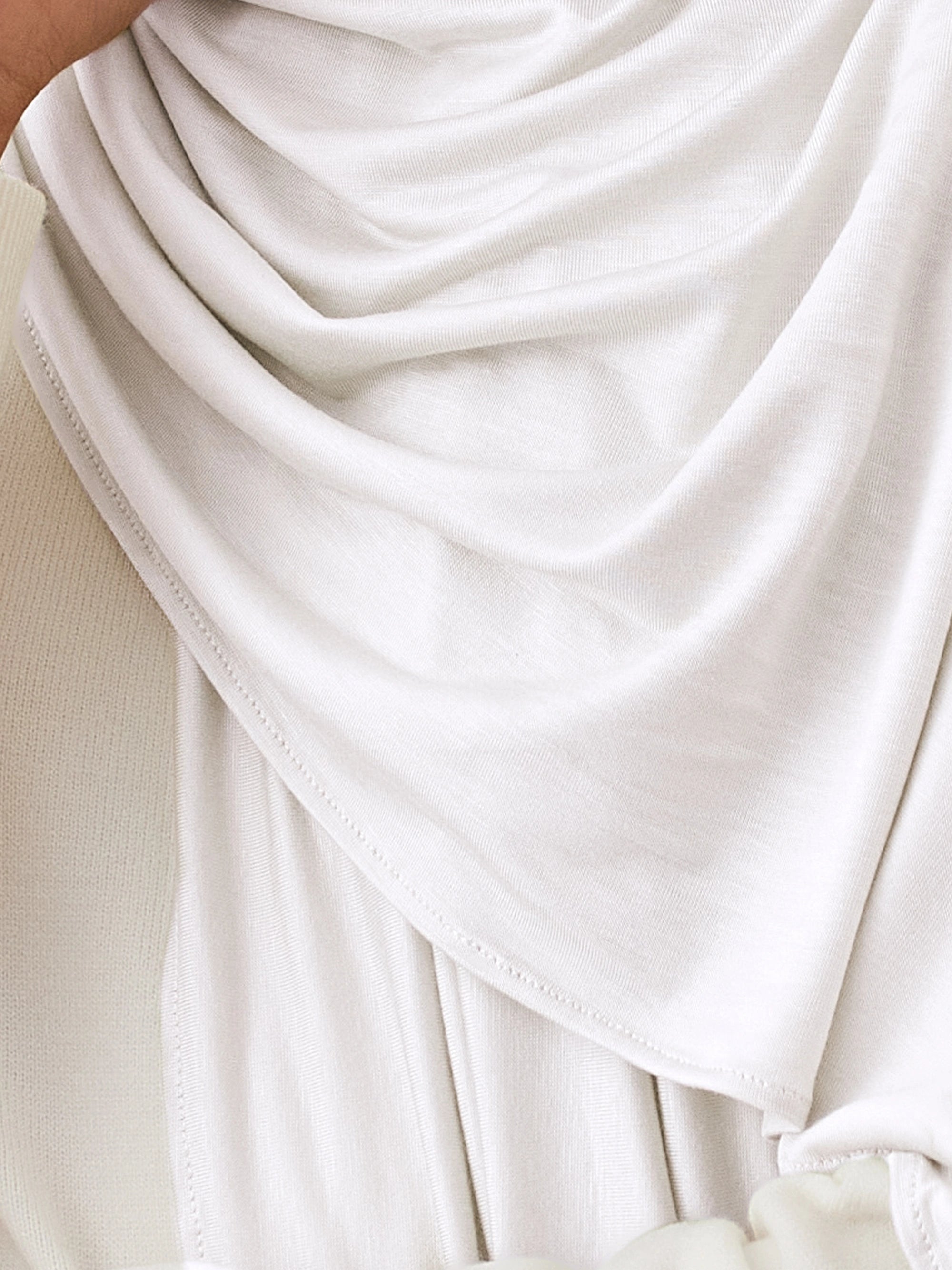 Small Premium Jersey Hijab - White