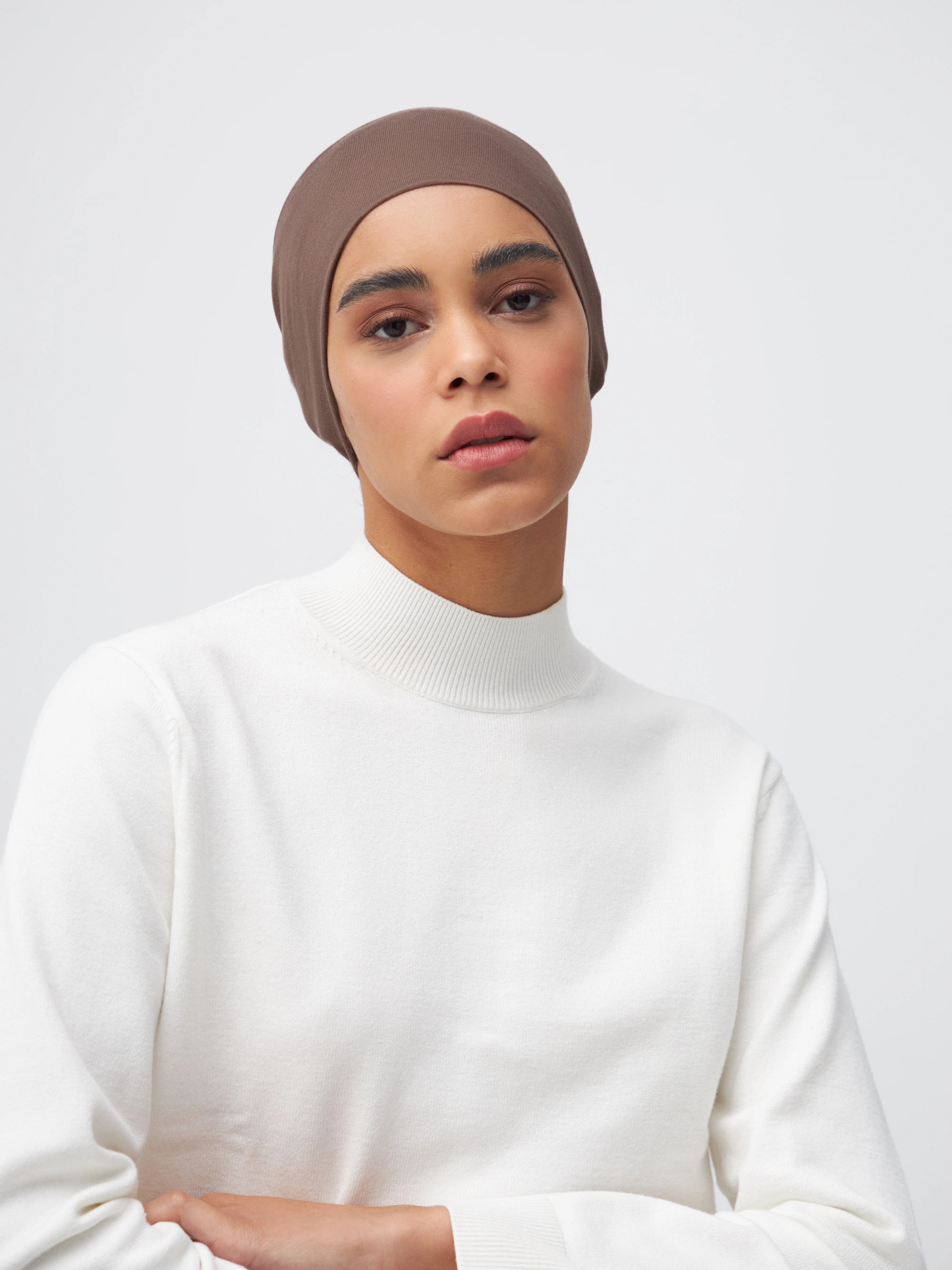 Tube Underscarf - Cocoa Brown