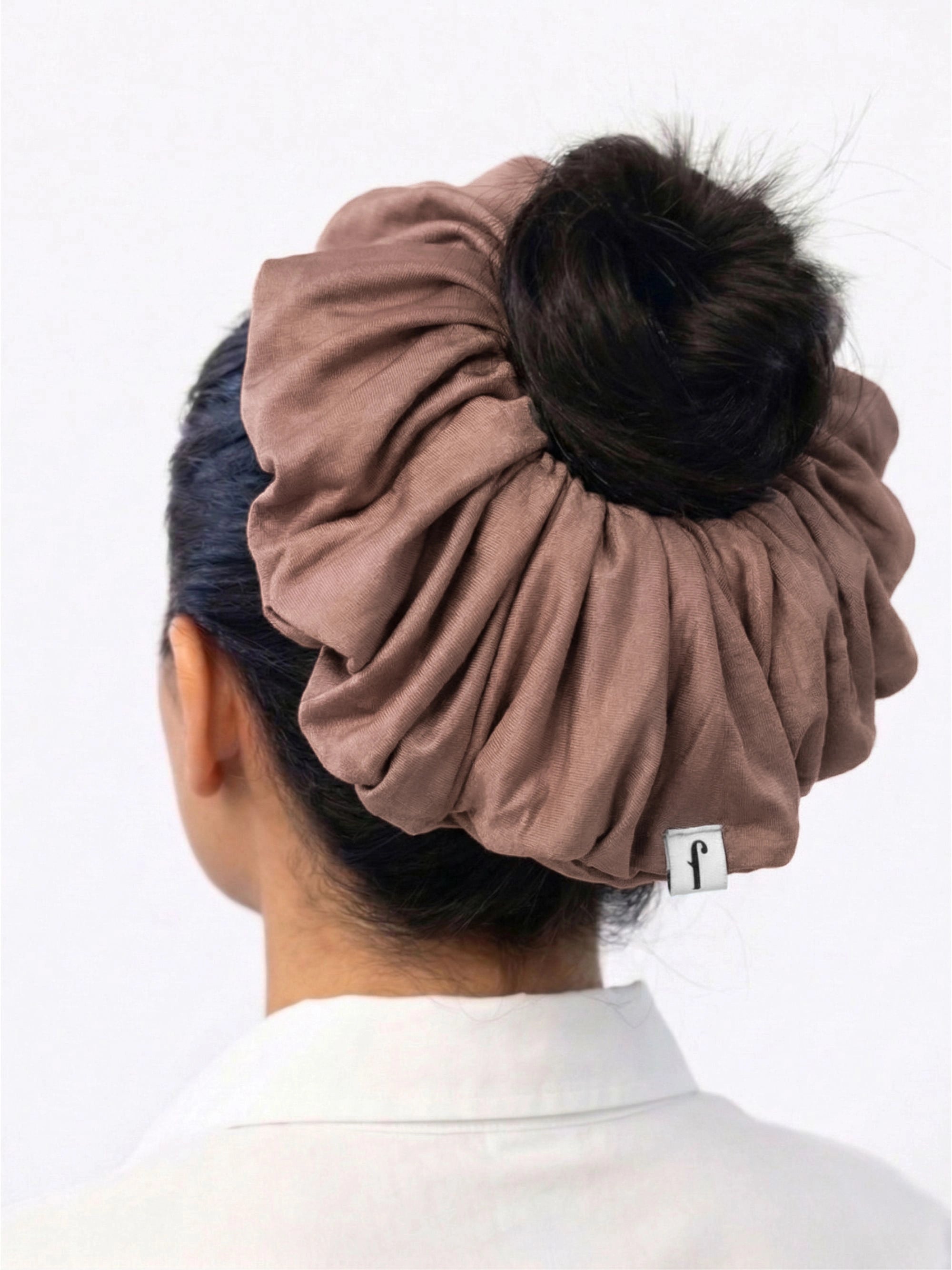 Premium Jersey Scrunchies - Mocha Mousse