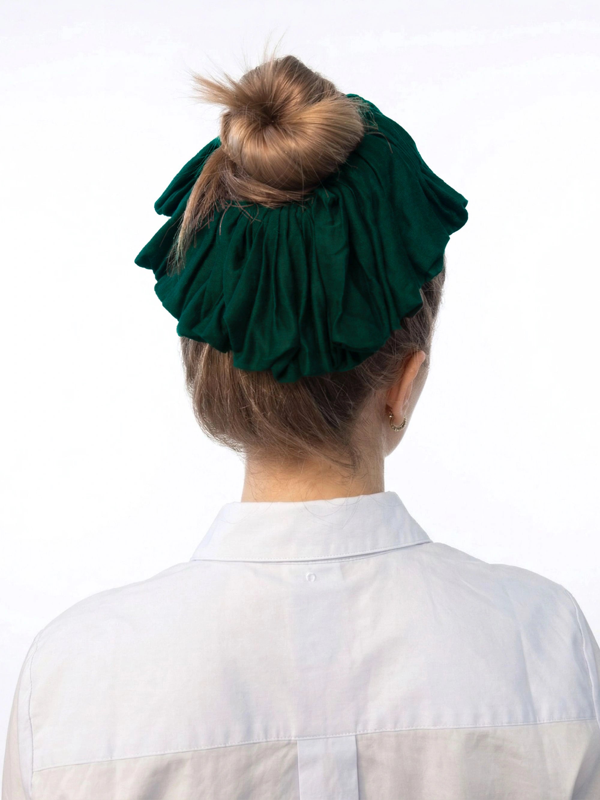 Premium Jersey Scrunchies - Pine Green