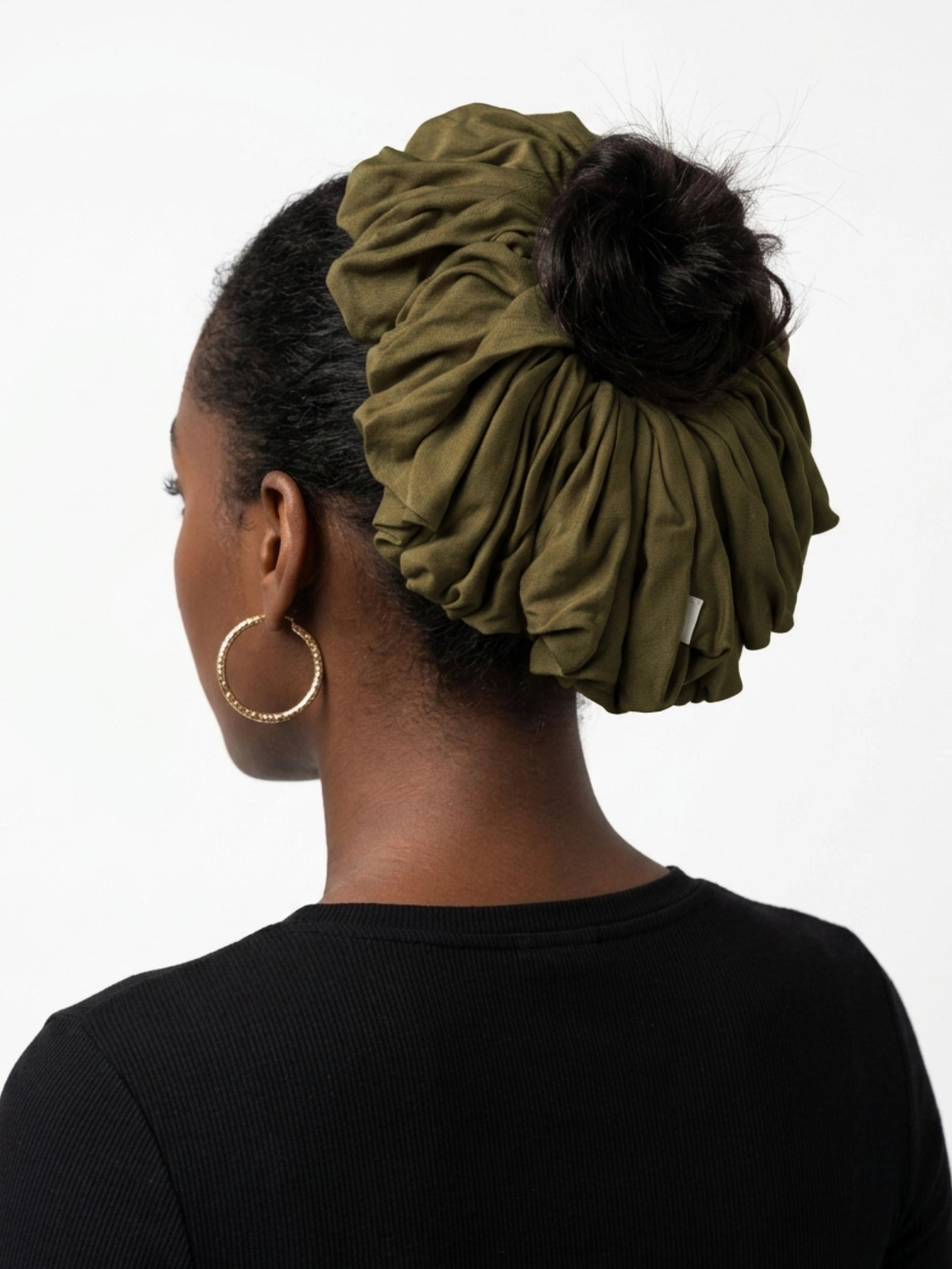 Premium Jersey Scrunchies - Dark Olive