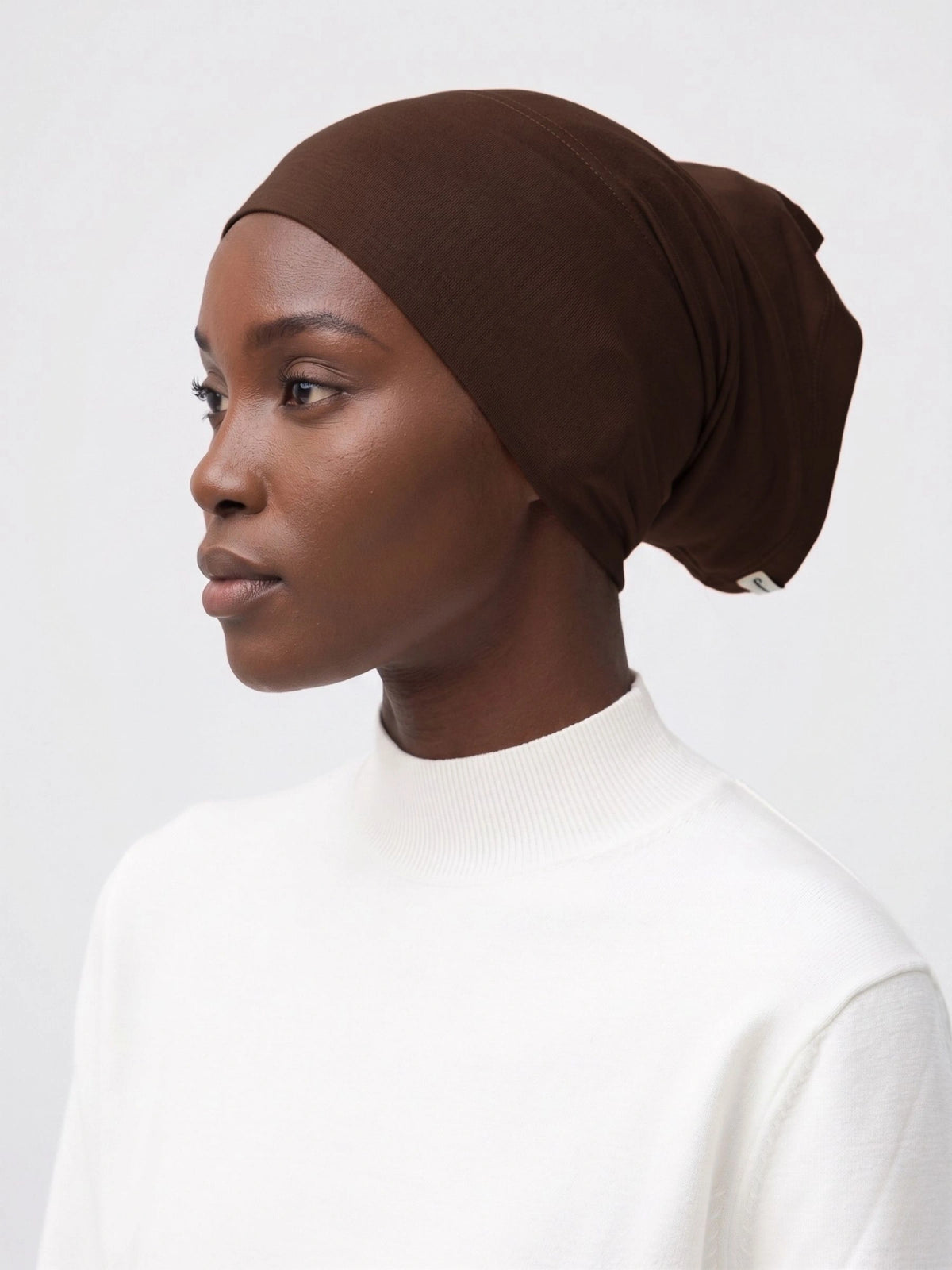 Cotton Tube Underscarf - Chocolate