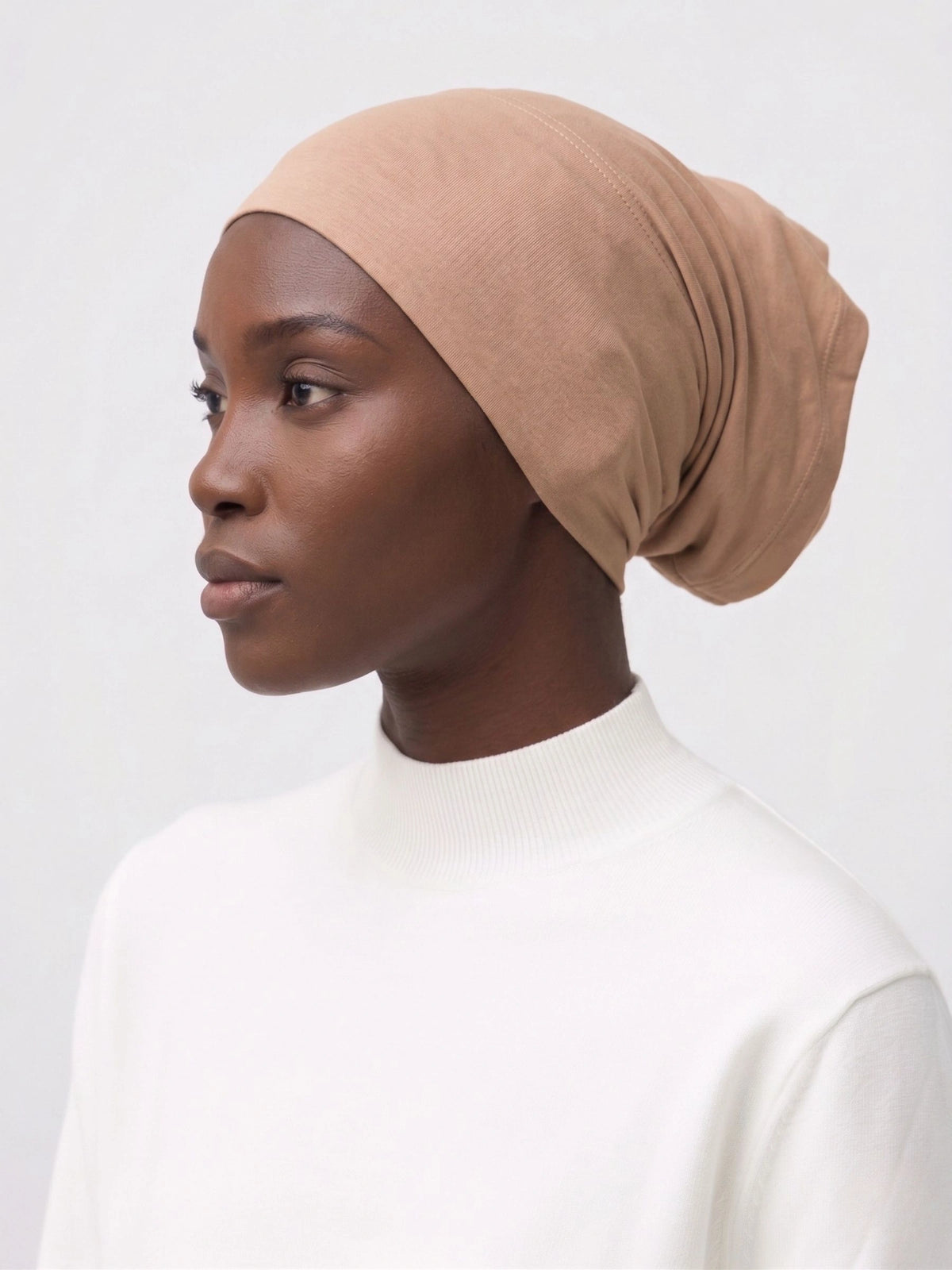 Cotton Tube Underscarf - Nude