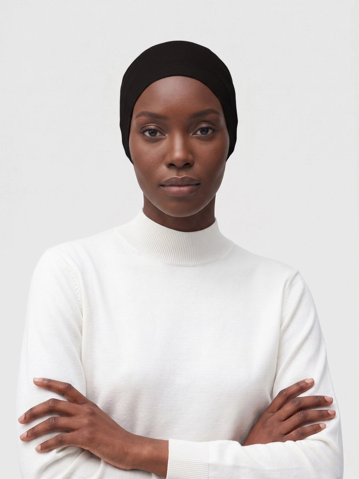 Cotton Tube Underscarf - Black