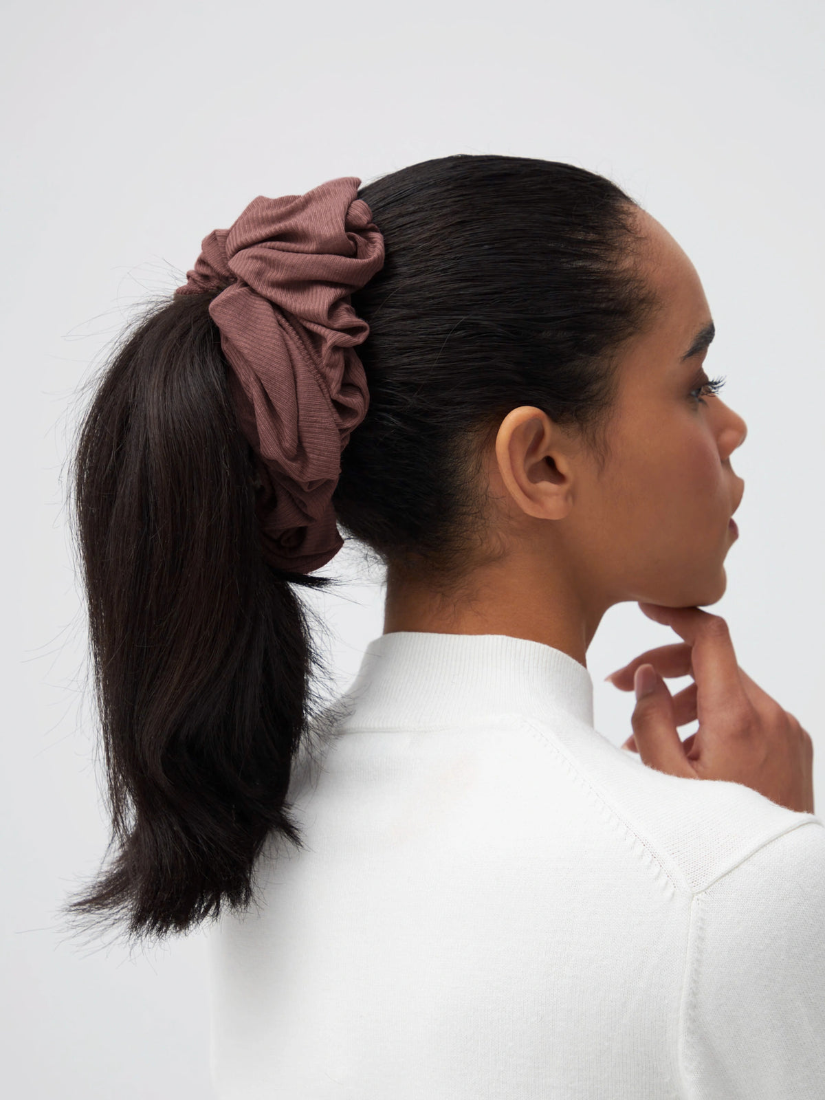 Ribbed Scrunchies - Faded Rose