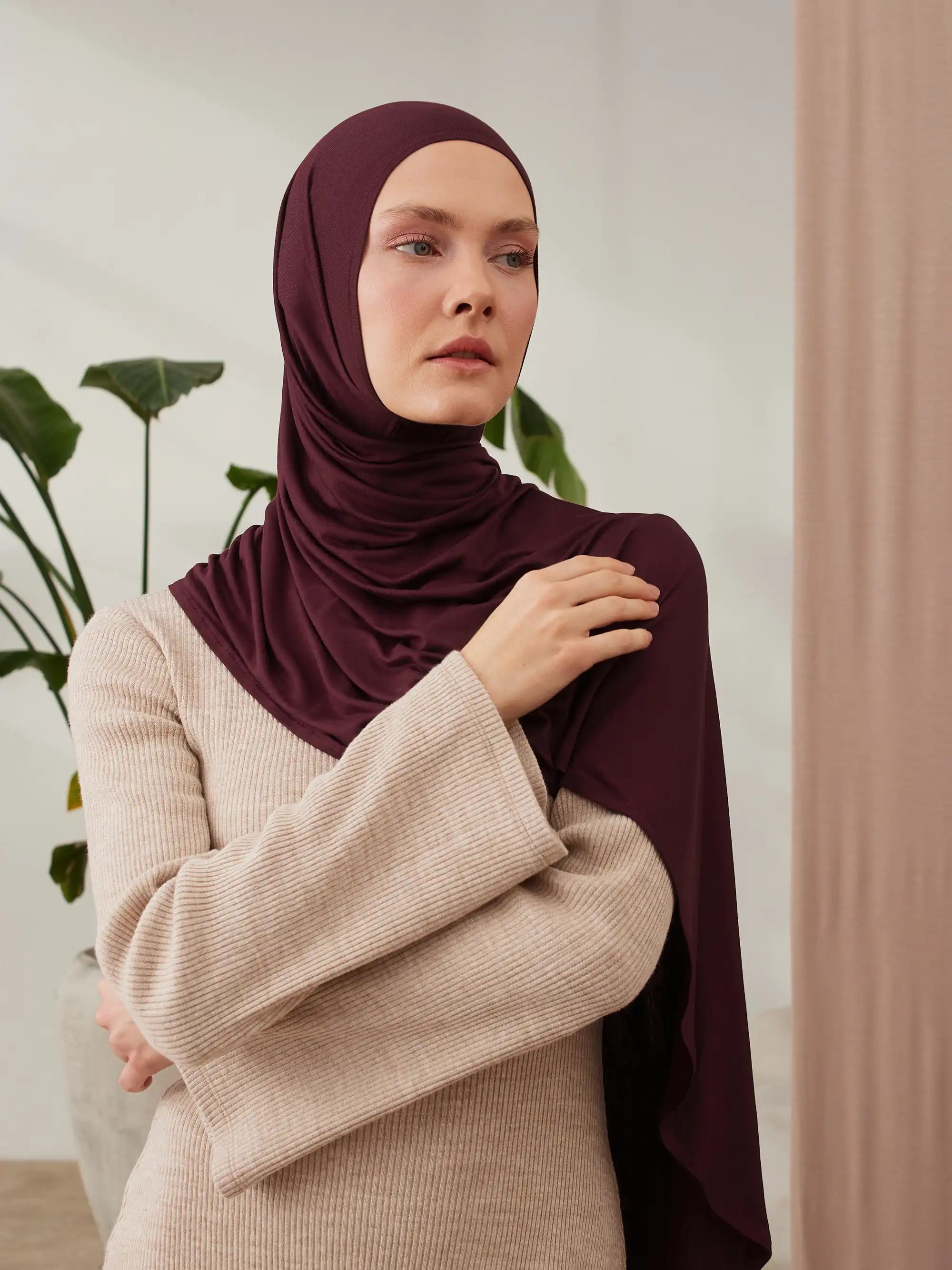 Small Instant Premium Jersey Hijabs - Port Royale