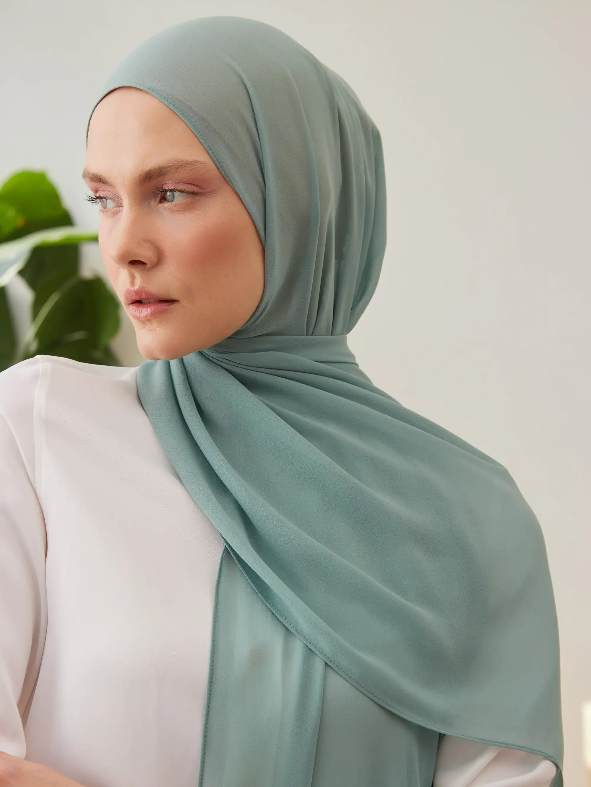 Small Luxury Chiffon Hijab - Mint