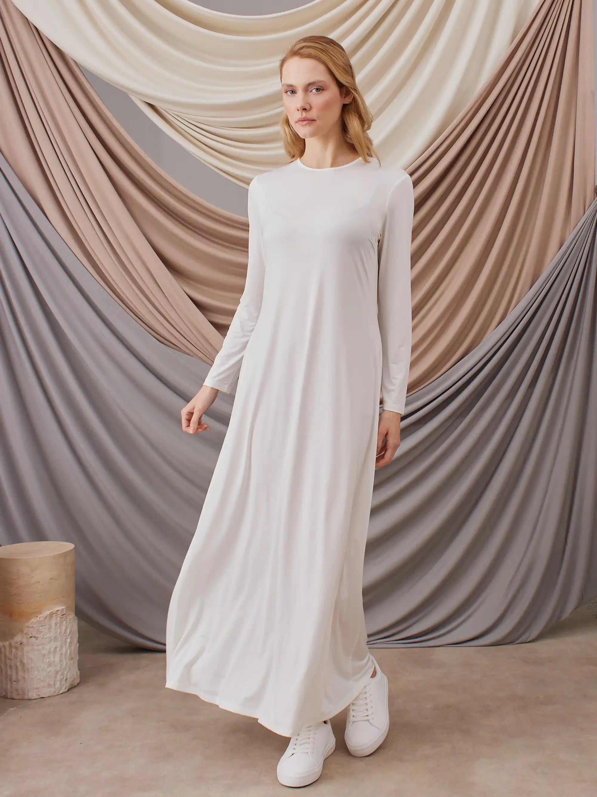 Long Sleeve Dress Layer - Ivory