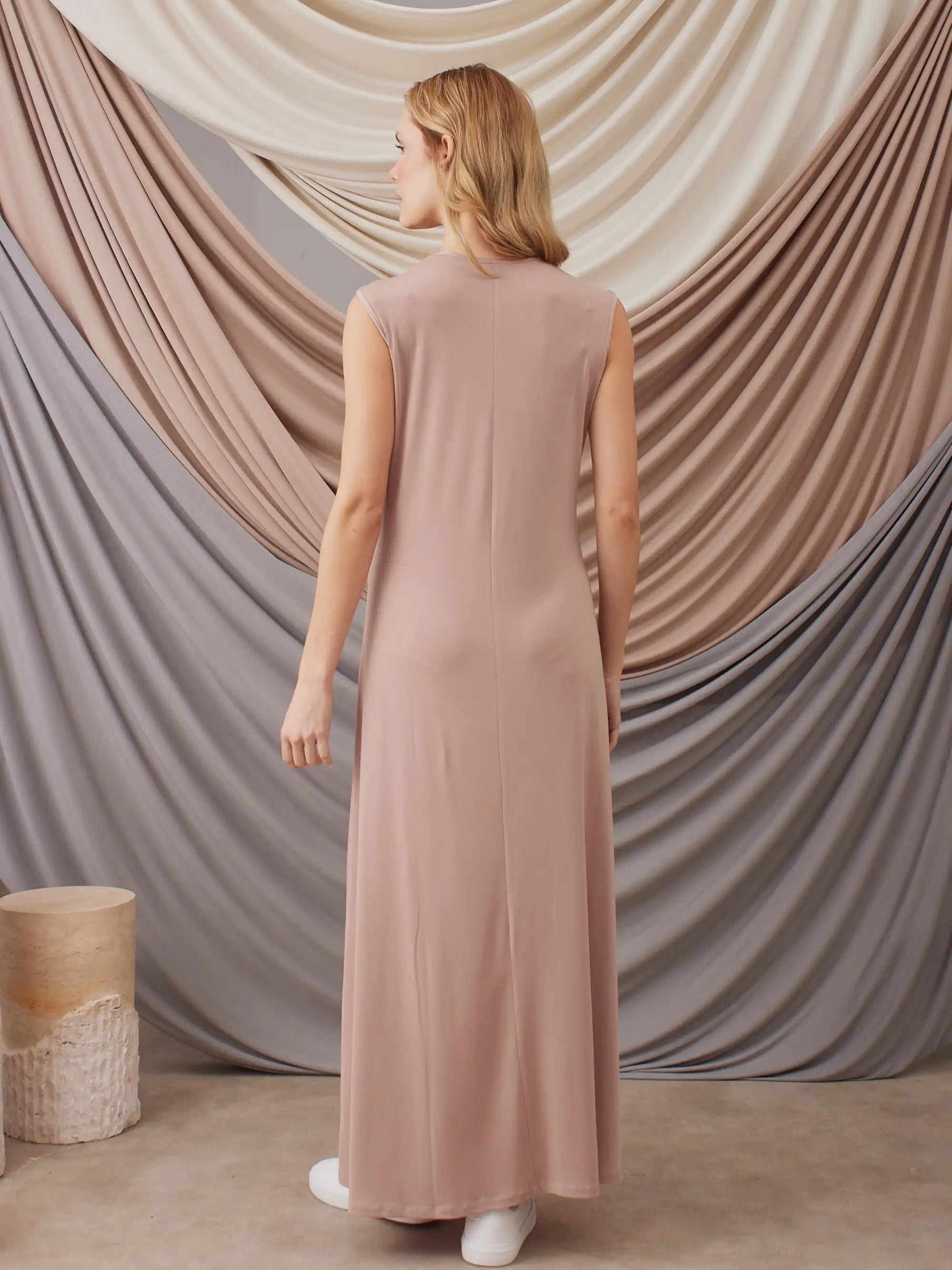 Sleeveless Dress Layer - Nude