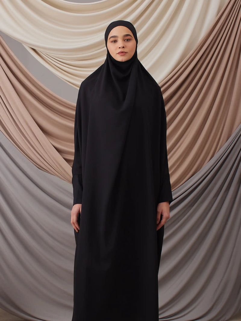 Tie Back Prayer Dress - Black