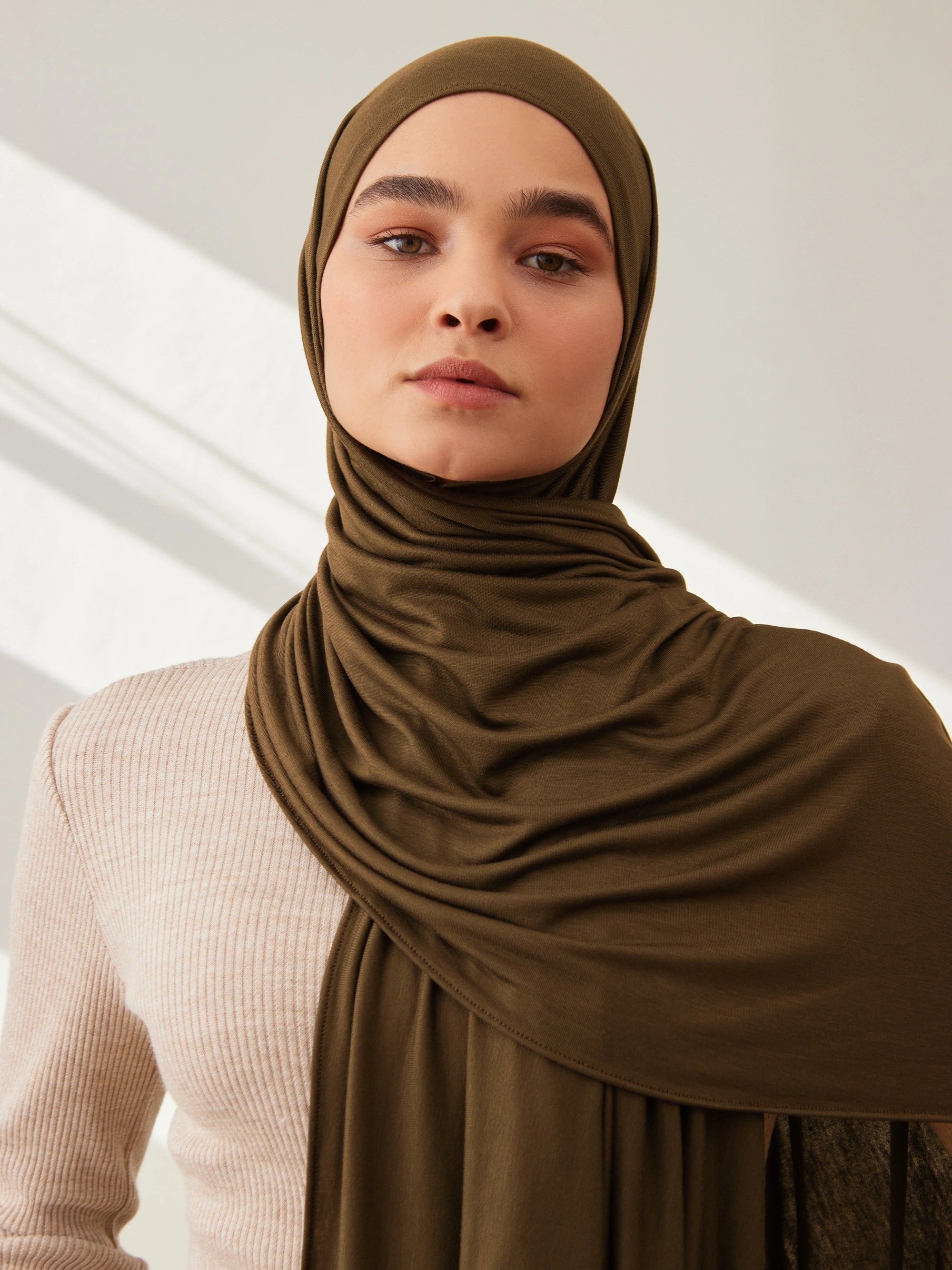 Small Premium Jersey Hijab - Earth
