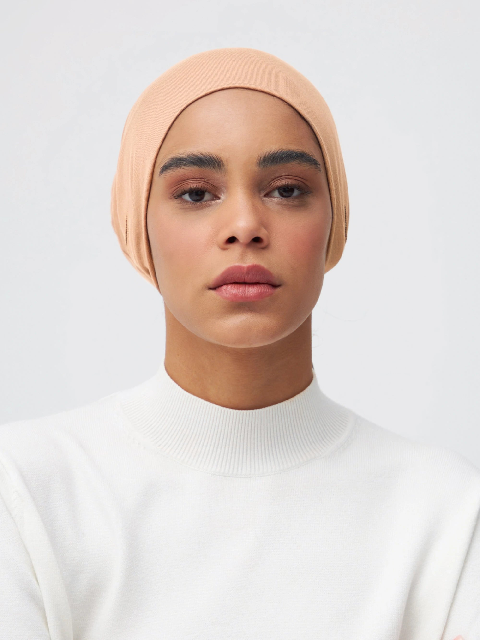 Slit Tie Back Underscarf - Beach Sand