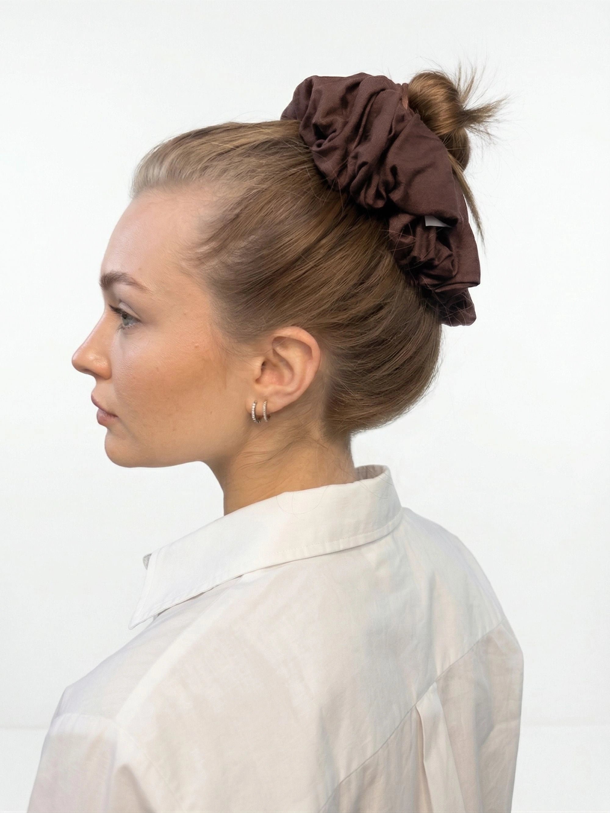 Premium Jersey Scrunchies - Mocha