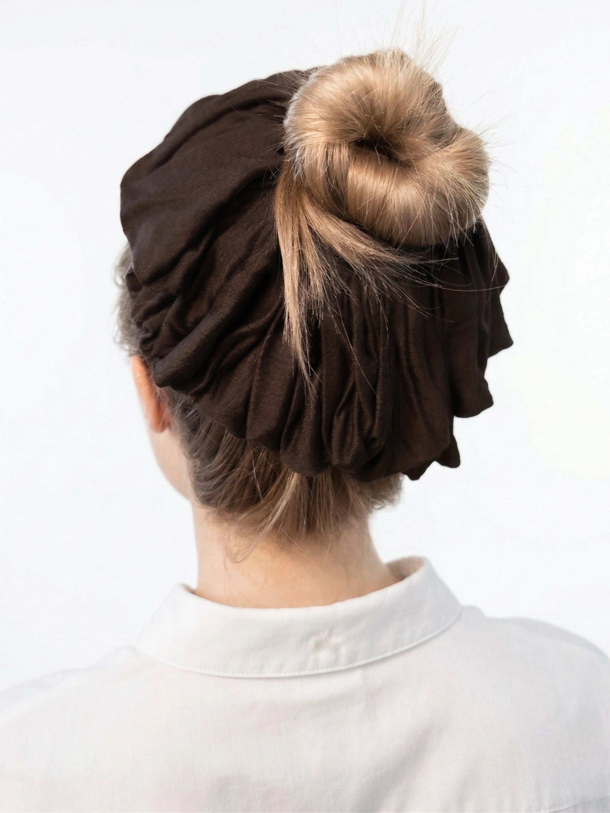 Premium Jersey Scrunchies - Coffee Bean