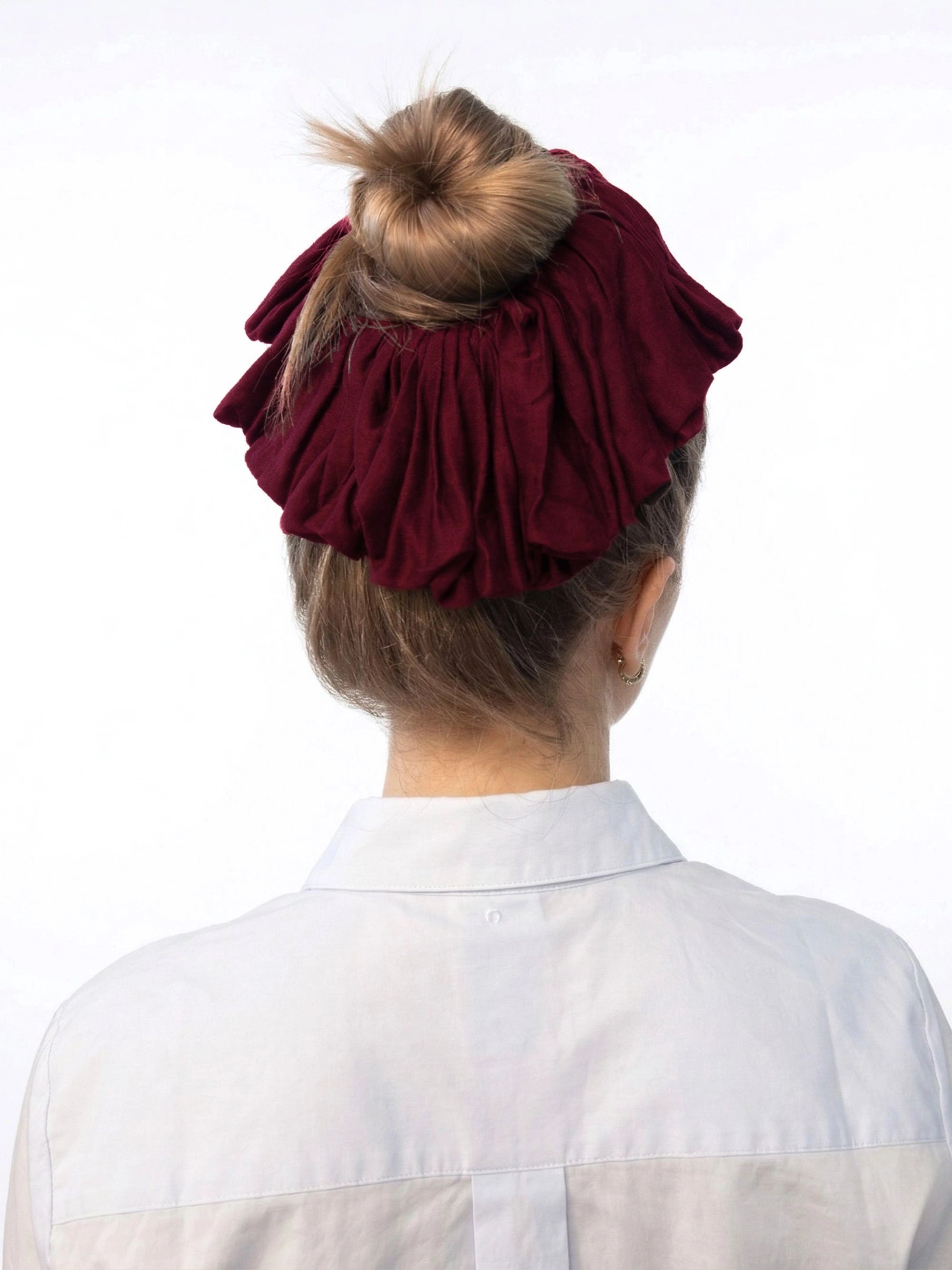 Premium Jersey Scrunchies - Burgundy