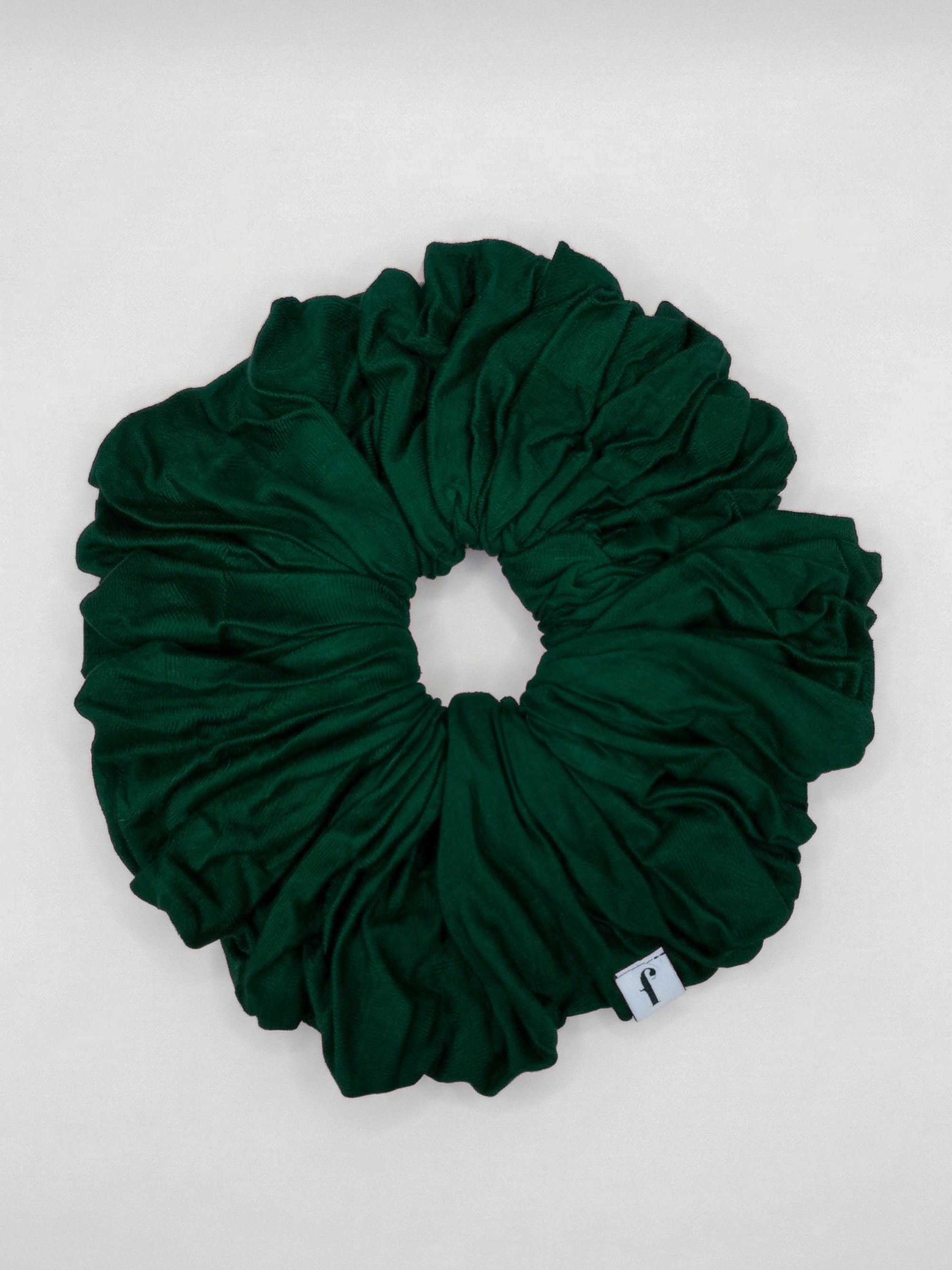 Premium Jersey Scrunchies - Pine Green